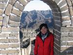 Sonya in an arch on the Wall