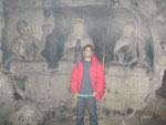 Rock carvings inside a cave