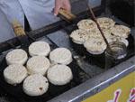 Traditional pastry being made in Hanshan Temple