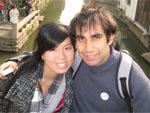 Sonya and myself sitting on the Twin Bridge