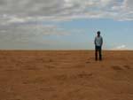Travis on a sand dune