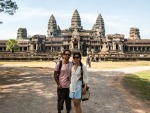 Travis and Sonya at Angkor Wat Eastern entrance