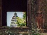 Gopura of Angkor Wat viewed from the windows of the Eastern wall