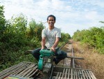 Our driver of the bamboo train