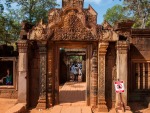 Banteay Srey red sandstone carvings