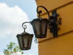The French style lamps of Corner Building and Villa