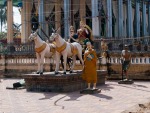Statues of Royals in front of Wat Damrey Sor
