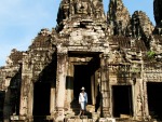 Sonya at one of the Bayon temple entrances
