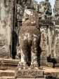 Lion stone sculpture with Bayon marking