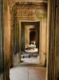 Framed corridors inside Bayon temple