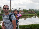 Travis and Farah with the rice paddies in the background