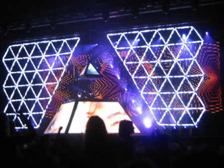 Human after all pyramid lightshow