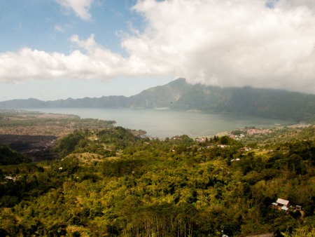 Mount Batur, an active volcano