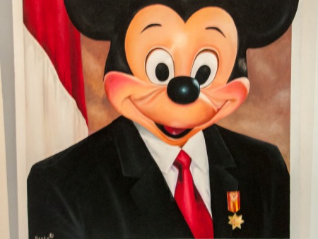 Mickey Mouse as the president of the Republic of Indonesia