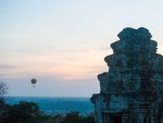Angkor balloon seen in the sunset