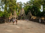 The wide causeway to Preah Khan Temple