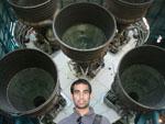Travis and the Saturn V F-1 rocket engines
