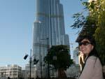 Sonya and the Burj in the background