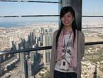 Sonya at the Burj observation deck