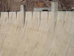 Concave side of the Hoover Dam