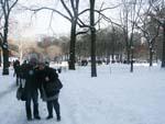 Mandi and Travis in snowy Central Park