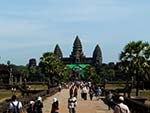 Angkor Wat temple seen from the main entrance
