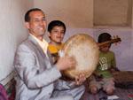Uzbek family playing traditional music