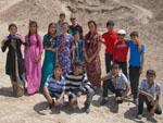 Turkmen children pose for a photo