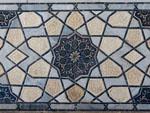 Blue mosaics of Bibi-Khanym Mosque