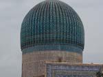 Blue fluted azure dome at Guri Amir Mausoleum