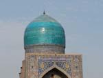 Turquoise dome of the Tilla-Kari (Gold-Covered) Medressa