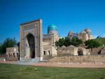 The entrance of Shahi-Zinda (avenue of mausoleums)
