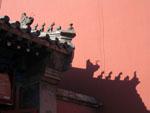Mythical creature rooftops in the Forbidden City