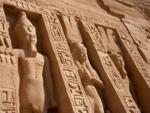 King Ramesses II and Queen Nefertari outside Temple of Hathor and Nefertari