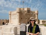 Sonya in front of the Citadel of Qaitbay
