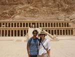 Hatshepsuts Temple - Travis and Sonya at Temple of Hatshepsut