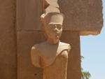 Statue of Ramesses wearing double crown 
