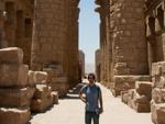 Travis in front of the Great Hypostyle Hall