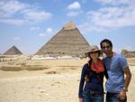 Sonya and Travis at the Giza Plateau