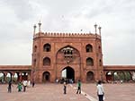 Eastern entrances viewed from the inner courtyard of Jama Masjid