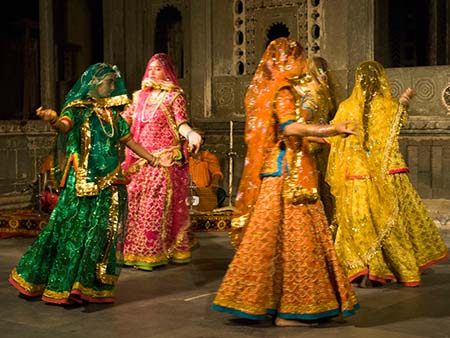 Traditional Rajasthani dance known as Ghoomar.