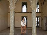 Sonya at one of the unrestored Monsoon Palace rooms