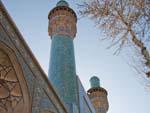 The two mosque minarets at Chahar Bagh Madreseh