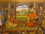 Frescoes in the music room of Chehel Sotun Palace a lavish banquets where the Shah entertained his guests