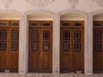 Wooden doors at Tabatabaei Historic House