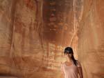 Petra Day One - Sonya with red Siq