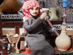 Souk Al-Mubarakiya Arabic figurine smoking Shisha