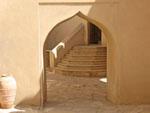 Nizwa Fort's arch leading to some stairs