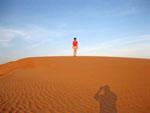 Sonya on one of the many sand dunes