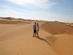 Sonya on the tip of a sand dune